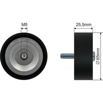 Rozvod motoru NAPÍNACÍ KLADKA VÍCEDRÁŽKOVÉHO MERCEDES C, E-CLASS (W204, W212) 1.8 07- (65X8X25,5) 449-99 NTY
