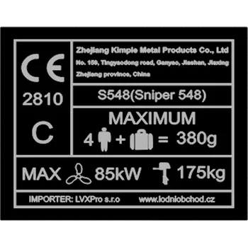 Plechová cedule JWD Technické štítky z hliníku. Varianta: Na zakázku