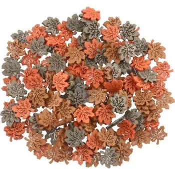 Dřevěná dekorace list Javor 2x2cm 144ks 203157