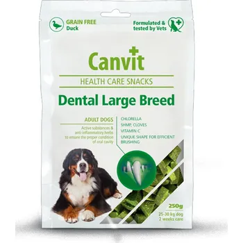 Pamlsek pro psa Canvit Snacks Dental Large Breed (nad 25kg) Duck 250g