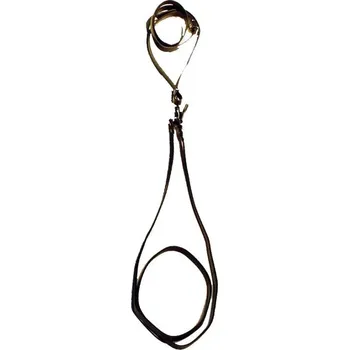Vodítko pro psa Vypouštěcí vodítko, hnědá kůže - vypouštění od pasu vypouštěcí karabinou