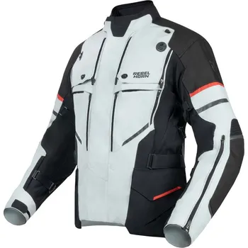Moto bunda Textilní bunda Rebelhorn Range šedá, černá, červená XL