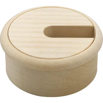 kabelová chránička Interex design Dřevěná kabelová průchodka / Surový javor 68 mm