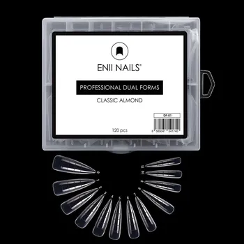 Enii-nails Nehtová forma dual - klasická mandle 120 ks