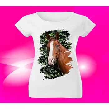 Dámské tričko Dámské tričko s koněm I XS (kůň koně I)