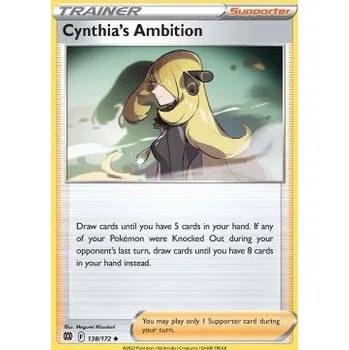 Volný čas Pokémon BRS 138/172 Cynthia’s Ambition - Brilliant Stars Stav: Near Mint, Verze: NORMAL