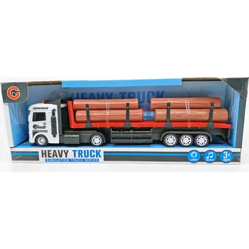 Hračka Teddies Kamion s návěsem na setrvačník Barva kamionu: bílý tahač