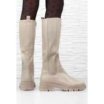 Timelook fashion Béžové kozačky HBL-15BE Velikost: 39