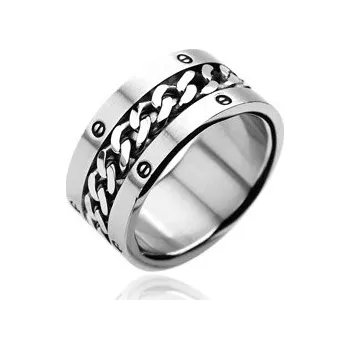 Prsten Šperky4U Pánský ocelový prsten, vel. 59 - velikost 59 - OPR1203-59