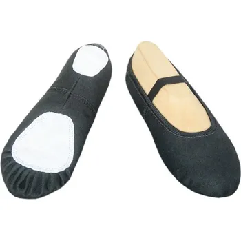 Pánské tenisky Baletní a taneční piškoty textil Trendy new - dělená podešev - černé - Velikost 29 TPX3210