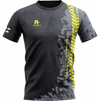 Pánské oblečení Unisex tričko Felet RN 3583 Black/Yellow Velikost: XXL