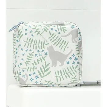 Kosmetická taška Malá dámská kosmetická taštička s zipem - Kočka