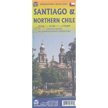 ITMB Publishing plán Santiago de Chile 1:12,5 t., Northern Chile 1:1 770 t. ITM