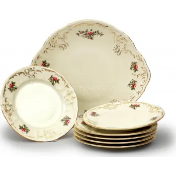 Talíř Thun 1794 Bernadotte, koláčová souprava, zámecká, Thun, 7 d.