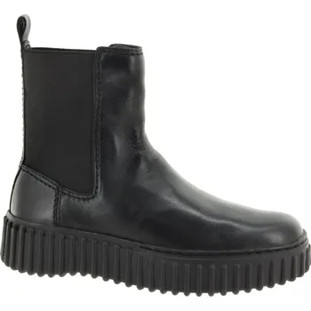 Dámské kozačky CLARKS Dámský kožený černý kotník 26173858-BLACK-265 Velikost 39