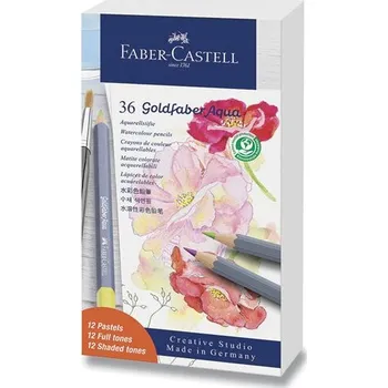 Kresba Faber-Castell Pastelky Faber Castell Goldfaber Aqua, 36 ks