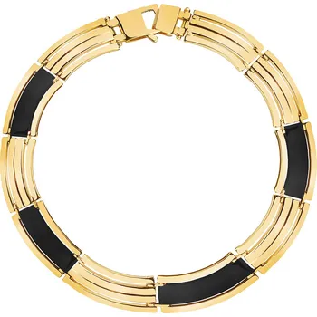 Náramek Zlatý náramek s černým dekorativním prvkem - AP536-5436