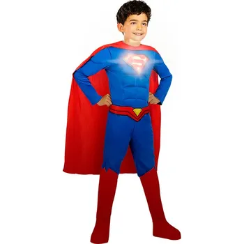 Karnevalový kostým Funiglobal - Kostým Superman Lights On! pro chlapce - 7-9 years