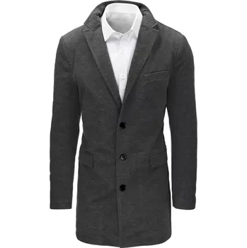 Pánský trenčkot Dstreet Pánský crombie coat Essyrre tmavě šedá L CX0441 43134