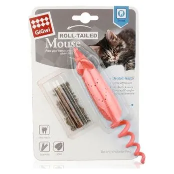 Hračka pro kočku Hračka kočka GiGwi Myška s náplněni šanta+Matabi 16cm
