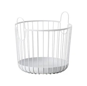 Úložný box Úložný kovový koš INU Soft Grey 30x30,5cm, šedý - ZONE DENMARK (INU úložný košík 30x30,5cm, šedý - ZONE DENMARK)