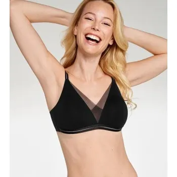 Podprsenka Dámská bezkosticová podprsenka Naturana 5658 černá 70C