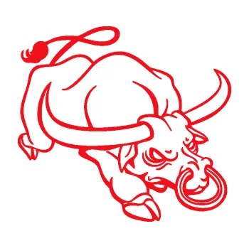 Samolepící dekorace SAMOLEPKA Býk 014 pravá rozzuřený (10 - červená) NA AUTO, NÁLEPKA, FÓLIE, POLEP, TUNING, VLASTNÍ TEXT, TISK, AUTOSAMOLEPKY.cz, POLEPY, OBRÁZEK, LOGO, SAMOLEPKY