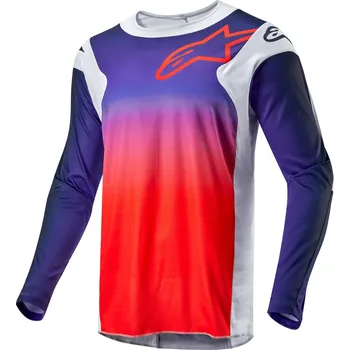 Moto dres Dres RACER HOEN, ALPINESTARS (šedá/modrá/oranžová) 2024 (Velikost: L)