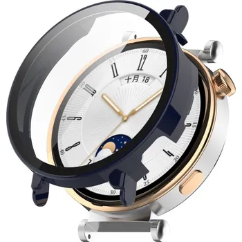 Příslušenství k chytrým hodinkám VSECHNONAMOBIL 65280 PC FULL COVER Plastový kryt se sklem pro Huawei Watch GT 4 41mm modrý