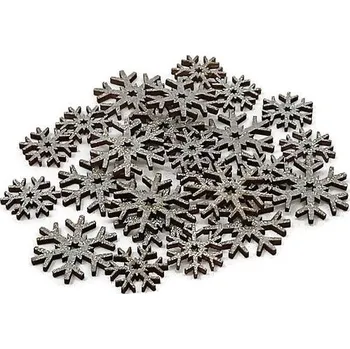 DEKORACE - VLOČKA 24 ks Barva: stříbrná