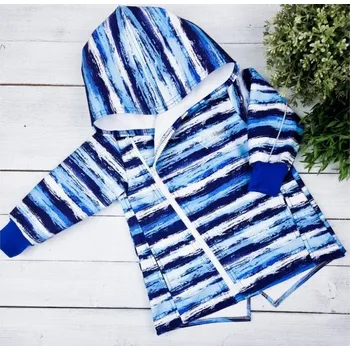 Kojenecká bunda Kulišárny softshellová bunda - Blue bars 116