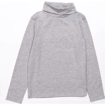 Dívčí svetr Dětský rolák - šedý melanž 140