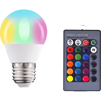 Žárovka HJ LED RGBW stmívatelná žárovka s dalkovým ovládáním