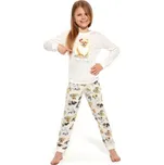 Dívčí pyžamo Cornette 977/152 DOGGIE smetanová 98/104