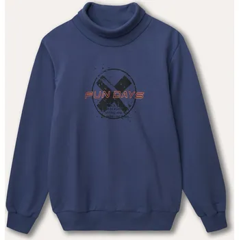 Chlapecká mikina Chlapecká mikina s rolákem Fun Days - navy 152