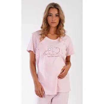 Dámské pyžamo Dámské pyžamo mateřské Vienetta Secret Slůně světle lososová M
