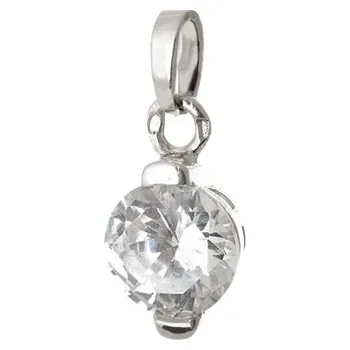 Přívěsek Stříbrný přívěšek s čirým zirkonem STRZ1007F