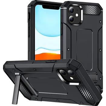 Pouzdro na mobilní telefon Kryt iPhone 12 /12 Pro, Techsuit - Hybrid Armor Kickstand , černý