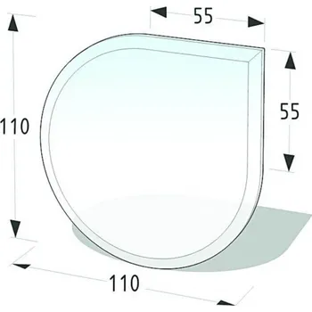 LIENBACHER 8 mm sklo podkladové pod kamna – slza 110/110 cm