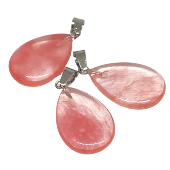 Přívěsek Jahodový křišťál přívěsek kapka