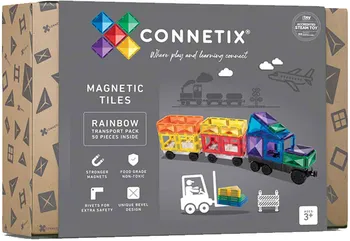 Stavebnice ostatní Connetix Rainbow Transport 50 dílků