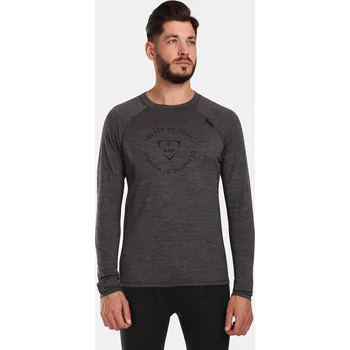 Pánské oblečení Pánské termoprádlo z merino vlny Kilpi MAVORA TOP-M tmavě šedá M