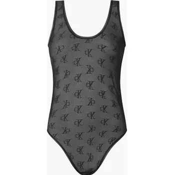 Body Dámské body Calvin Klein QF6795E LOGO MESH černá XS