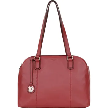 Kabelka Dámská kožená kabelka Hexagona Brita - červená