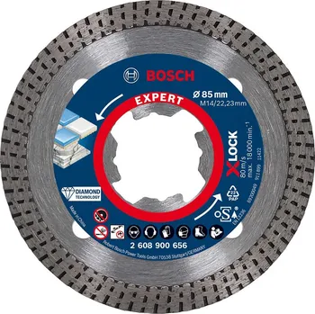 Příslušenství k brusce BOSCH Diamantový dělicí kotouč EXPERT HardCeramic X-LOCK 85 × 22,23 × 1,6 × 7&nbsp;mm 2608900656 free_store_pickup