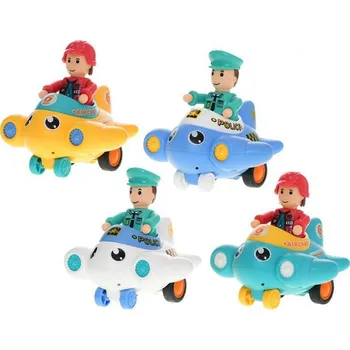 Hračka pro nejmenší Letadlo sportovní/policejní 8 cm na setrvačník