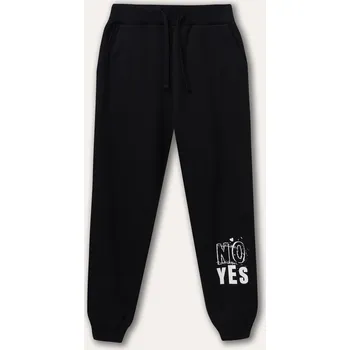 Dívčí tepláky YES/NO - černá 128