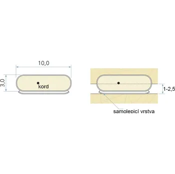 Samolepicí nábytkové PU těsnění QL3126 Béžová