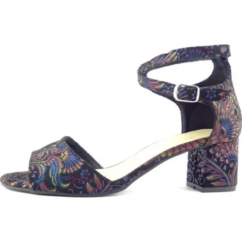 Dámské sandále Aurelia sandály 52 černé s květy, velikost 36