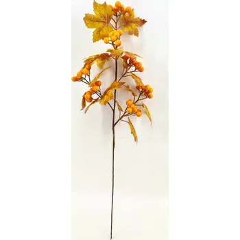 umělá květina Podzimní větvička s bobulkami 60 cm (136841 015 KWI-79-00873-22 větvička)